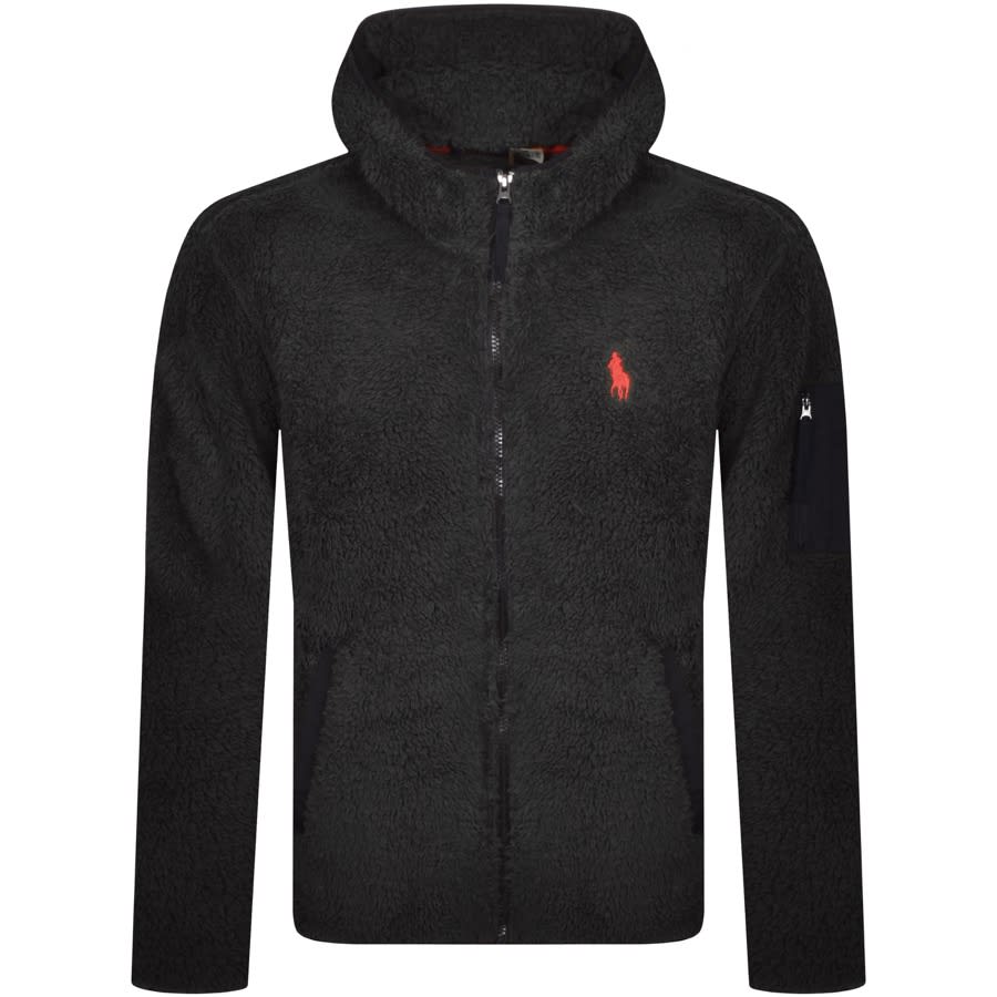 Alternative Image for ProductRalph Lauren Full Zip Fleece Hoodie Black1